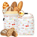 Reusable Beeswax Bread Bags for Homemade Bread Sourdough, Organic Cotton Bread Storage Bags with Zipper, 2 Pack 17x13" Pink - color: Pink & Pink