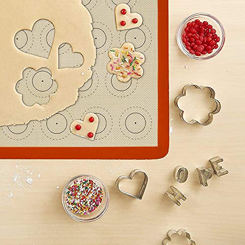 AMYONE Macaron Silicone Baking Mats for Half Sheet Pan, Platinum, 2PCS - size: 16.5"L x 11.6"W