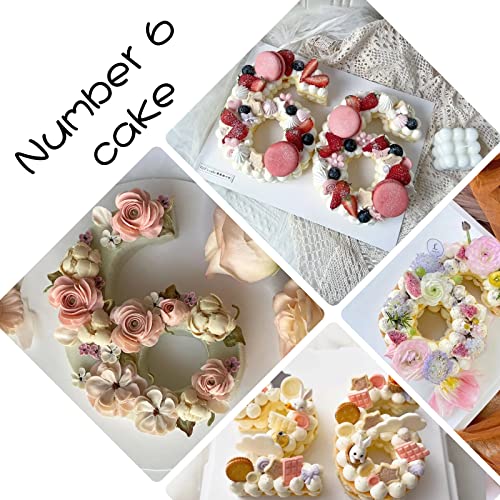 Dioycli Number Cake Molds for Baking Silicone Number 6 Cake Pan, 10 Inch - size: 6