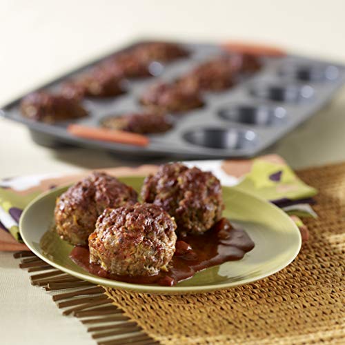 12-Cup Muffin Pan - color: Orange Grips, size: 12 Cup