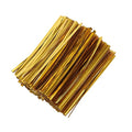 800 Pcs 4" Metallic Twist Ties(Gold) for Bakery Ties, Candy Bags, Coffee Bags, Goodie Bags Ties - color: Gold
