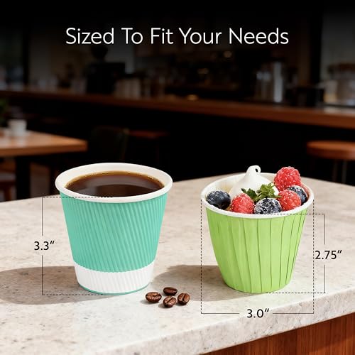 Restaurantware 4 oz Round Green Paper Eco Tall Baking Cup, 200 Pack - color: Eco Green, size: Tall