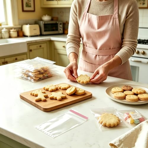 Clear Self Sealing Cellophane Bags 4x6 inch 200 Pcs, 1.4 Mil Thick Self Sealing Cookie Bags for Gift Packaging, Food Safe Treat Bags for Bakery, Candy, Postcards & Photos, Resealable Cello Sleeves - color: 4x6 Inch (Pack of 200)