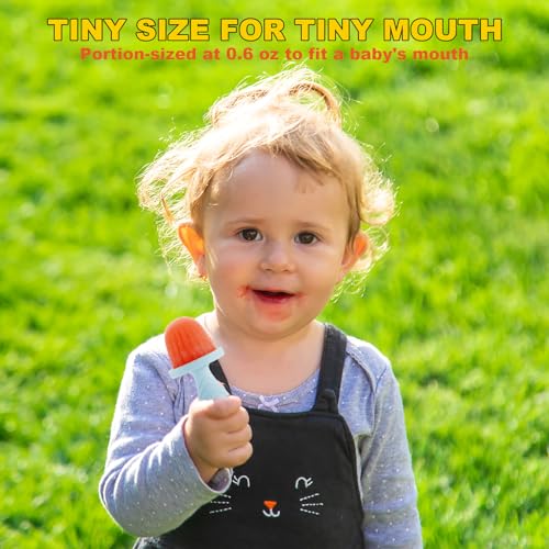 ACOOKEE Toddler Popsicles Molds 1 Pack 4 Handle, BPA Free, Silicone Baby Popsicles Molds Easy Release Ice Cream Molds Reusable - size: 1 Pack 4 Handle