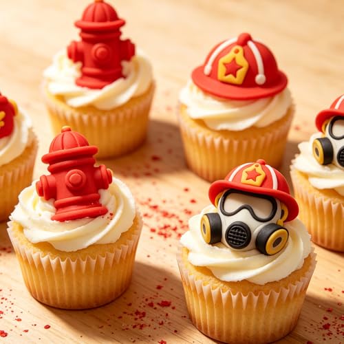 Firefighter Silicone Fondant Mold, Fire Truck Chocolate Molds