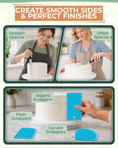 RFAQK 90PCs Cake Decorating Kit with Video Course for Beginners & Pros - color: Blue