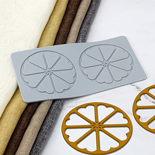 TUKE 3D Leaves Silicone Molds Flower Cake Fondant Mat Bee Leaf Pastry Moulds Rose Impression Chocolate Hollow Lace Mold (Sector_8.92x4.6x0.12inch_A) - size: Sector_8.92x4.6x0.12inch_A