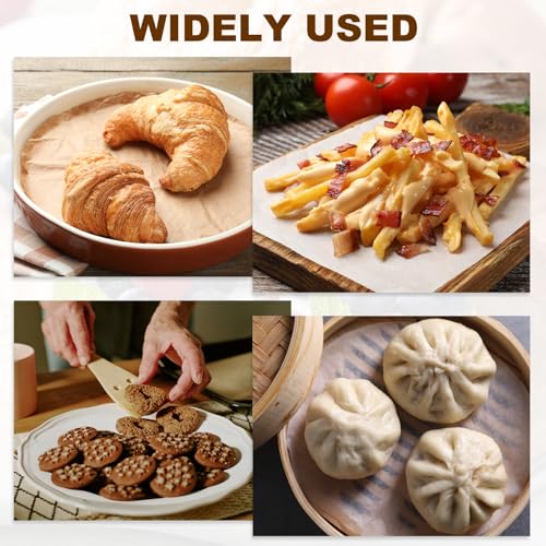 uxcell 250 Pcs Unbleached Parchment Paper Baking Sheets Rounds, 3 Inch Hamburger Patty Paper, Non Stick Parchment Pulp Paper for Baking Grilling or Meat Storage, White - size: 3 Inch