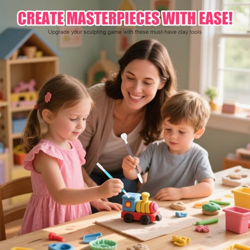 Clay Tools, 9Pcs Air Dry Clay Tool Polymer Clay Tools, Double-Ended Safe Ultralight for Beginner - size: 9