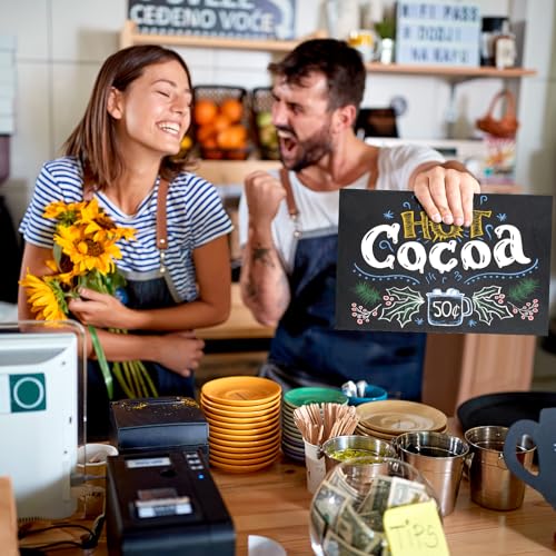 2 Packs Chalkboard 8 x 12 Inch Tabletop Double-Sided Message Board With Wood Base for Kitchen, Wedding, Bar and Restaurant, Black - color: Black-2, size: 8"W x 12"H