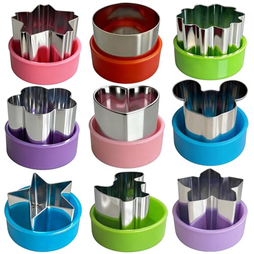 9 PCS 1.5 In Mini Fruit Vegetable Cookie Cutters Set for Kids