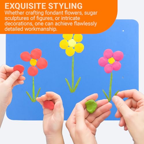1 Pcs Fondant Foam Pad with 5 Holes, Flower Drying Mat - color: Pink-blue