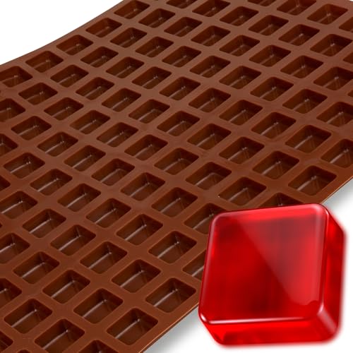 Silicone Mold, Square Candy, 4mL, 140 Cavity, Commercial Half Sheet - size: 4mL