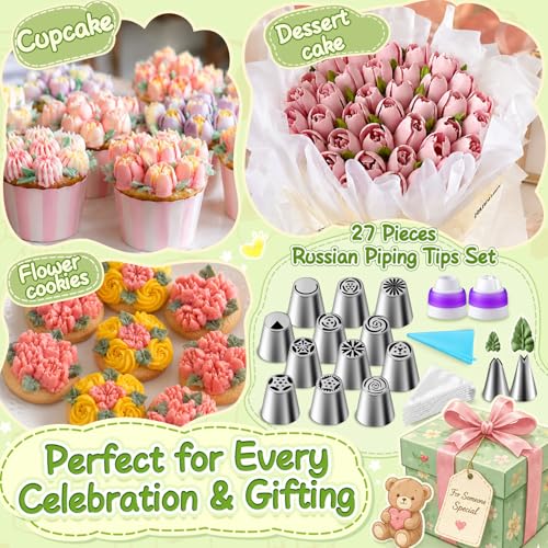 Suuker 27 Pieces Russian Piping Tips Set