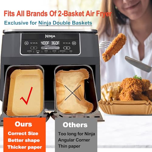 Ninja Foodi Air Fryer Liners, Ninja Air Fryer Liners Disposable - size: Rectangle 225 pcs
