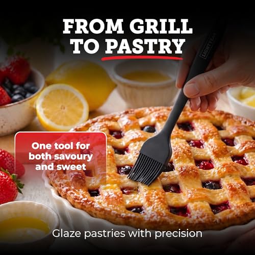 Lightyear Silicone Basting Brush for Cooking – Pastry Brush Set - color: Black