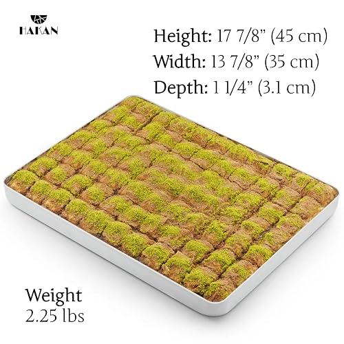 Hakan Aluminum Half Sheet Baking Pan 14x18-inch, 2.2lbs Weight, Thick Rust-Free Bakeware, Warp Resistant Food Grade Aluminum Baking Tray, Cookie Sheet Oven Tray, Heavy-Duty Baklava Tray, Silver