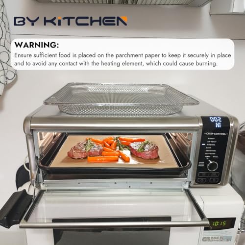 BYKITCHEN 12 Inch Air Fryer Parchment Paper Liners for Ninja SP151 SP101 - size: 120pcs-12x12inch