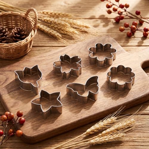 Ymapinc 6pcs Flower Cookie Cutter Set, Cookies, Fondant, Cheese Making