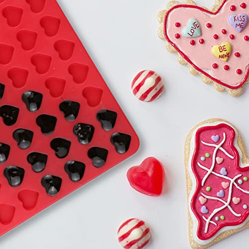 Mini Heart Silicone Mold, 150 Cavities - color: Love Shape