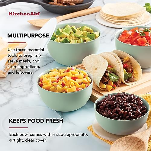 KitchenAid Prep Bowls with Lids, Set of 4 - size: 1.5 cup 2.5 cup 3.5 cup 4.5 cup