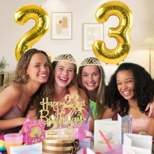 YeohJoy Gold 23rd Birthday Decorations for Women - style: 23rd