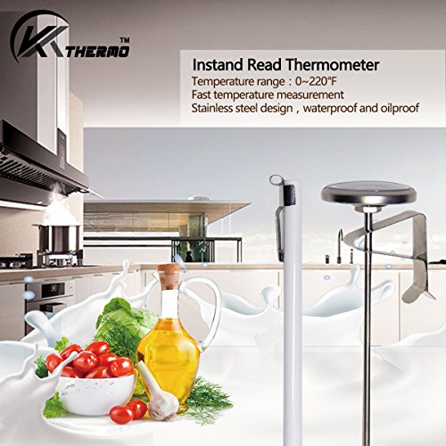 KT THERMO Instand Read 2-Inch Dial Thermometer,Best for The Coffee Drinks,Chocolate Milk Foam (Pack of 3) - size: 0~220℉ (Pack of 3)