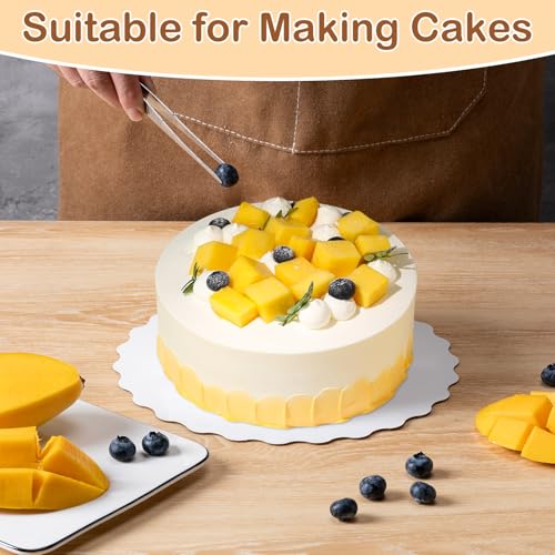 6Pcs Wave Cake Boards,White Cake Boards 10 inch Round,Oil-Proof Cake Base - color: White-wave-6pcs