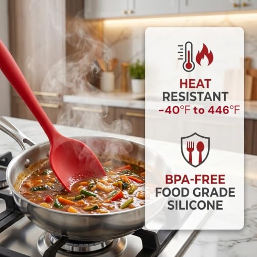 5 Pieces Silicone Spatula Set BPA Free - color: Multicolor
