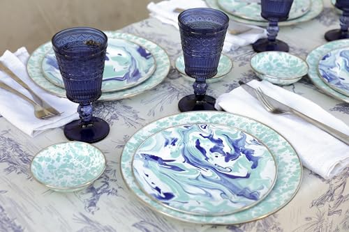 Golden Rabbit Enamelware Nested Mixing Bowls with Lids, Set of 3, Lagoon - color: Lagoon