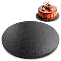 Black Cake Board 14 Inch, Round Cake Drum, 1/2 Inch Thick Cardboard - color: Black, size: 14"
