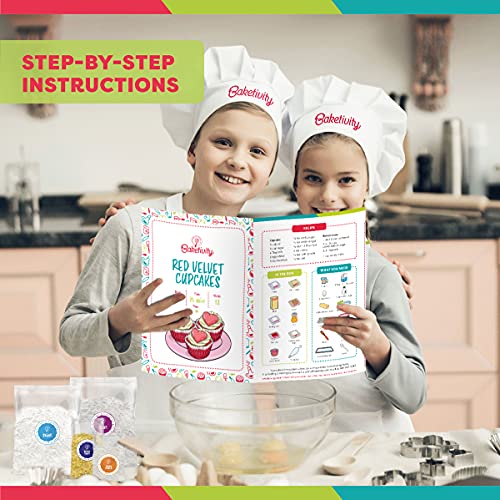 Baketivity Red Velvet Kids Baking Set with Pre-Measured Ingredients - color: Red Velvet Cupcakes