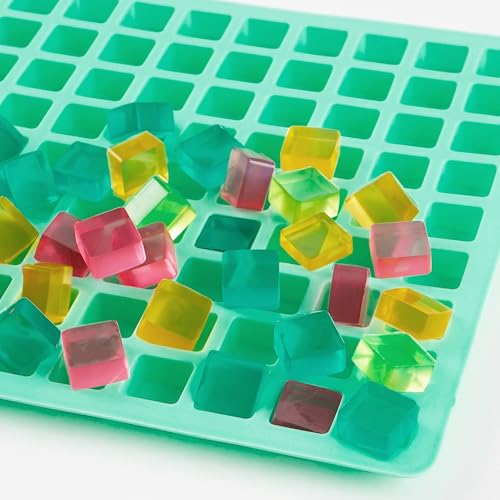 2Pack Square Silicone Candy Molds,126- Cavity Non-Stick Mini Gummy Mold for Caramel,Hard Candy,Ice Cube,Chocolate,Ganache - size: 126-Cavity 2Pack