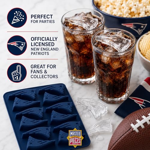 MasterPieces Game Day Set - FanPans NFL New England Patriots - Silicone Ice Cube Trays Two Pack - Dishwasher Safe - style: New England Patriots