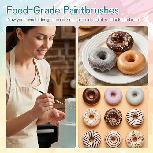 6 PCS Food Paint Brushes, Cake Painting Brushes Set
