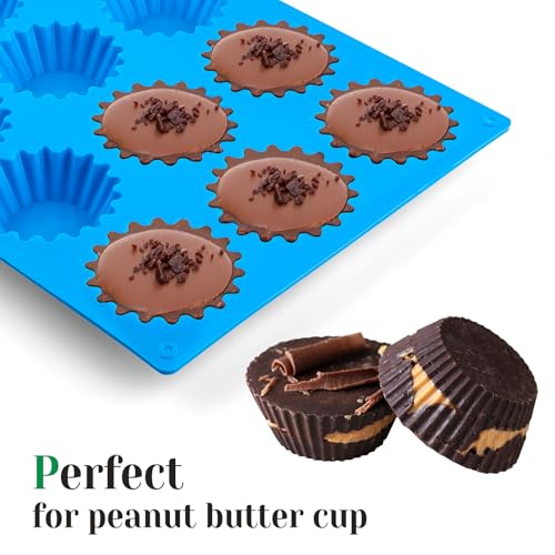 Peanut Butter Cup Silicone Molds, 3 PCS, 12 Cavity