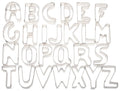 Ateco Alphabet Stainless Steel Cookie Cutter Set - size: #6950 Alphabet Letters - 3"