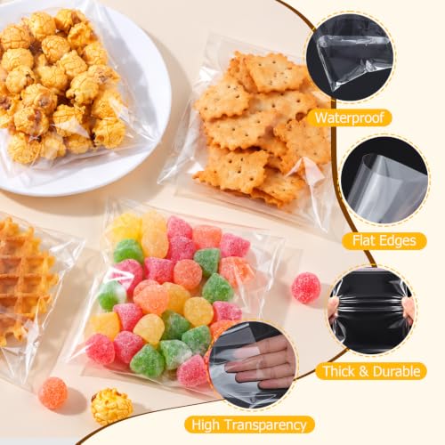 NEOACT 600 Pcs Cookie Bags, 4x6 Clear Self Sealing Cellophane Bags - size: 1 Count (Pack of 600)