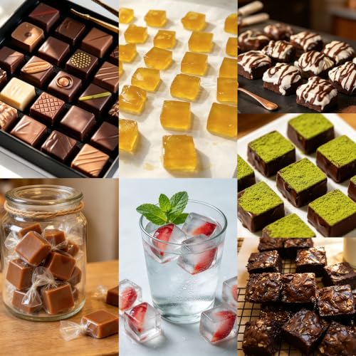 Square Chocolate Mold, 2Pcs Square Silicone Mold - color: 2Pcs Brown