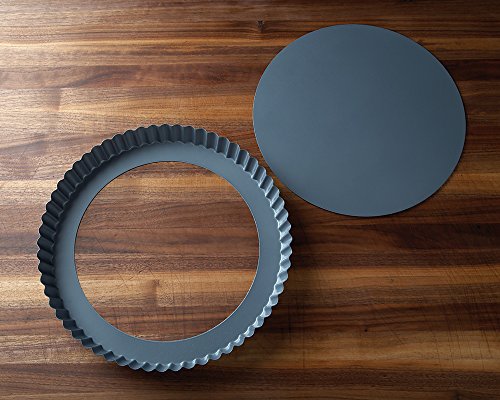 Fox Run Removable Bottom Non-Stick Tart and Quiche Pan, Loose Bottom Quiche Pan - 9.5-inch - style: 9-Inch Round