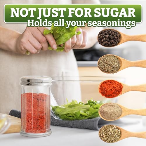 12 Oz Glass Sugar Dispenser with Pour Spout, Sugar Container for Coffee Bar - size: 1 Pcs 12 Oz