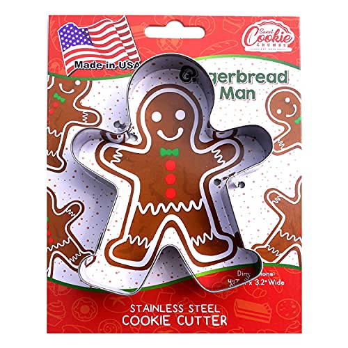 Gingerbread Man Cookie Cutter, Premium Food-Grade Stainless Steel, Dishwasher Safe - color: Gingerbread Man, size: 1