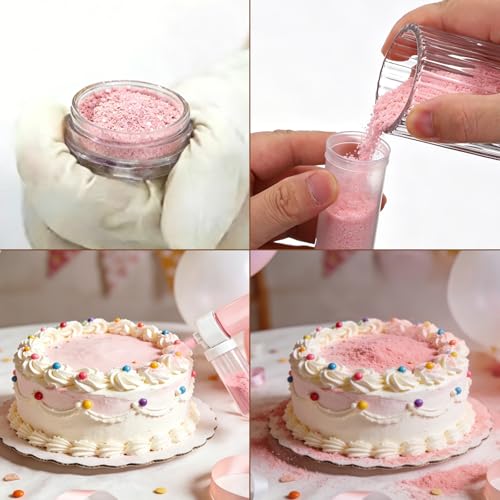 uxcell 2Pcs Manual Air Brush Cake Decorating Cake Air Brush Kit Pink - color: Pink