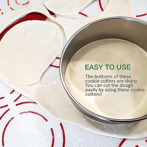Alimat PluS 14 PCS Circle Cookie Cutters, Round Biscuit Cutter Set(Silver) - size: 14 Pack, Round Shape