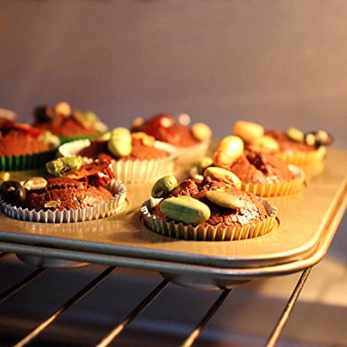 300 Pcs Mini Foil Cupcake Liners Muffin Paper Baking Cups, Gold - color: Gold