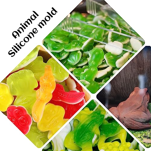 2 PCS Animal Silicone Molds, 104 Cavity Frog, Lizard, Snails Shaped Mini Silicone Molds for Baking Biscuits, Cookie,Candy, Chocolate, Jelly,Ice Cube,Pet Dog Treats Mold - style: Mini Frog Lizard Snails