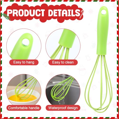 Jingmore 24 Sets 10 Inch Christmas Whisks Gifts Bulk with Cards