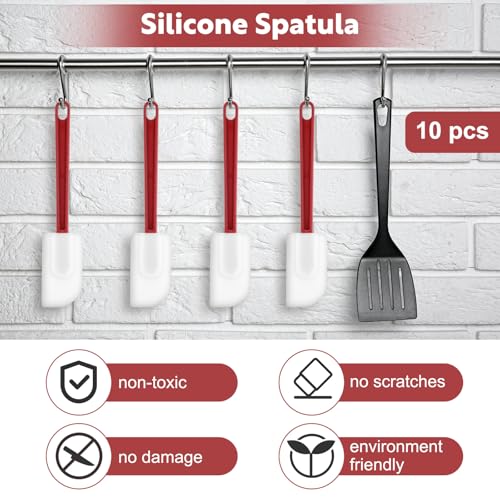 cobee 10 Pcs Silicone Spatulas Set, Silicone Scraper Spatula