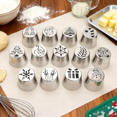 25 Pcs Extra Large Christmas Frosting Icing Tips Set