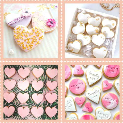 6-Piece Heart Cookie Cutter Set, Plastic Baking Molds